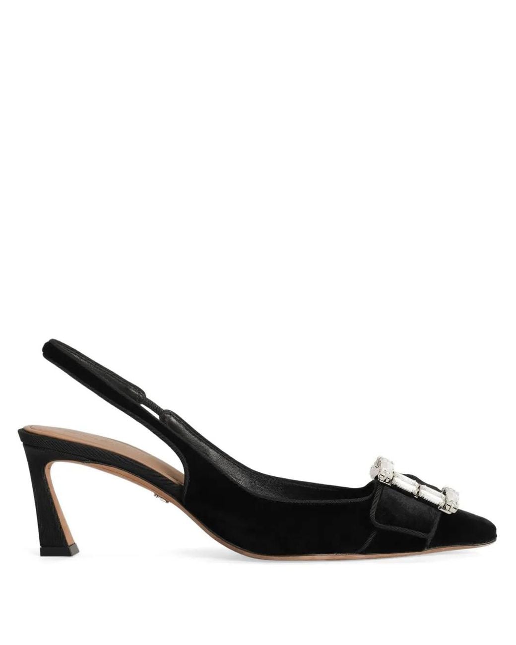 Dolce & Gabbana Black Velvet Slingbak Shoe