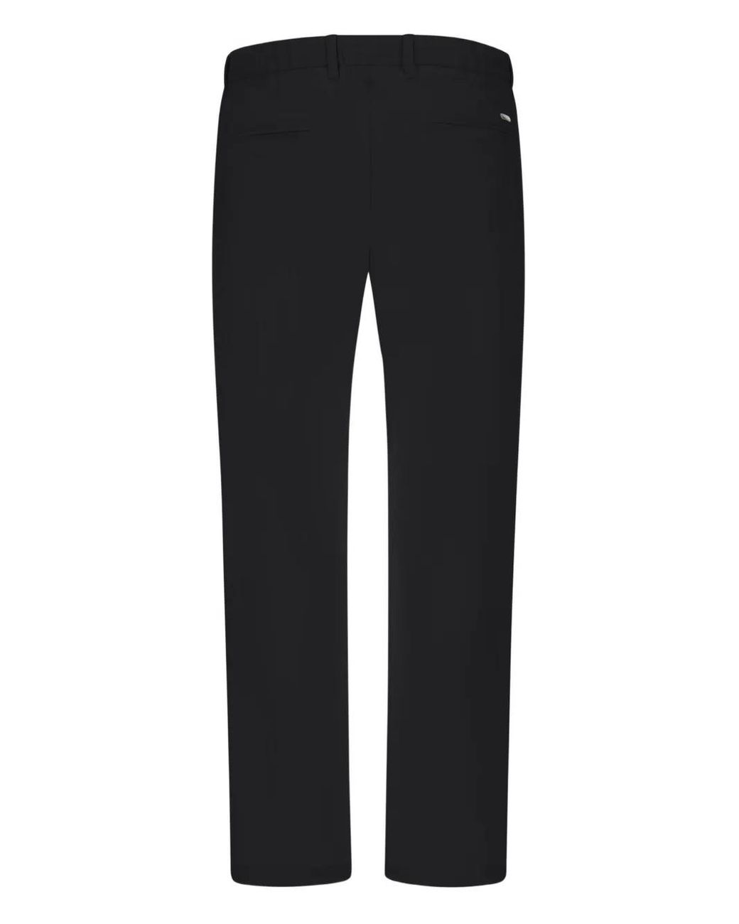 Herno Black Pleated Straight-Leg Trousers for men