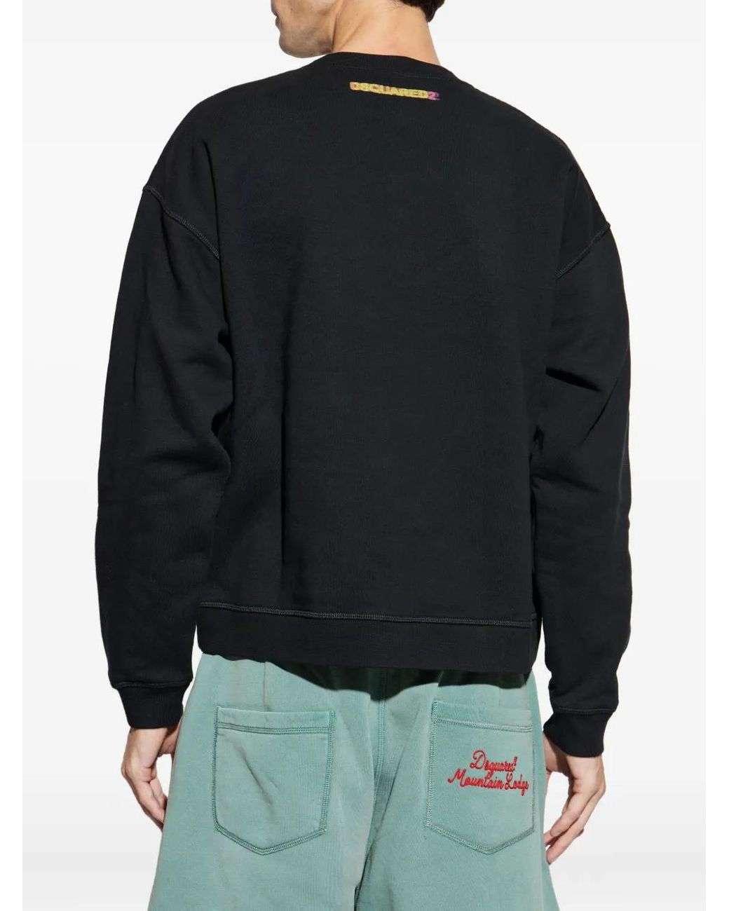 DSquared² Black Sweatshirt With Logo for men