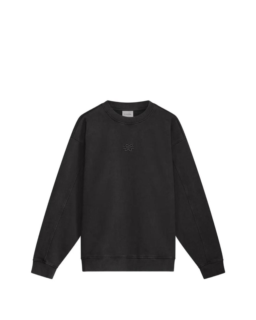 Filling Pieces Black Logo-Embroidered Sweater for men