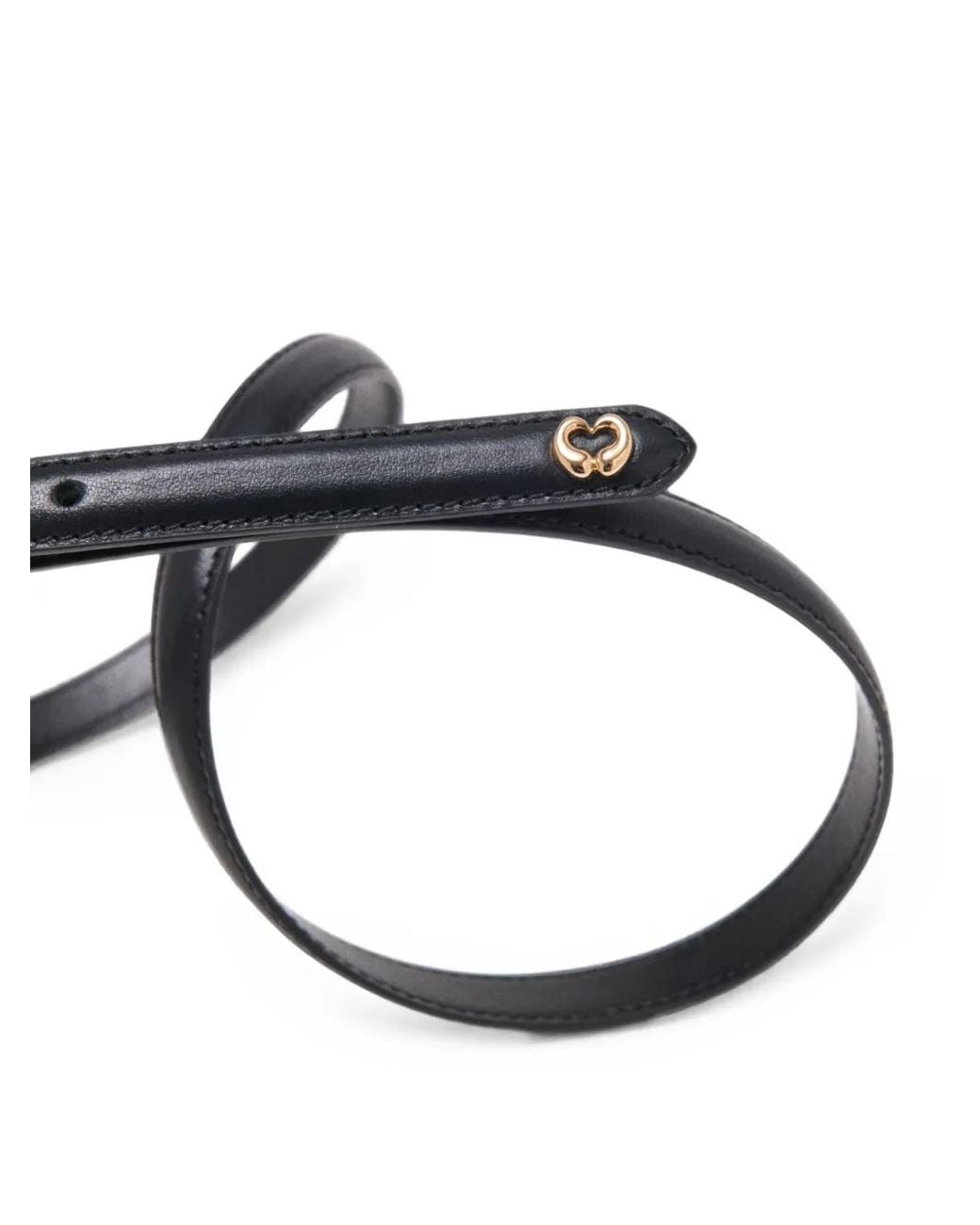 Maje White Slim Leather Belt