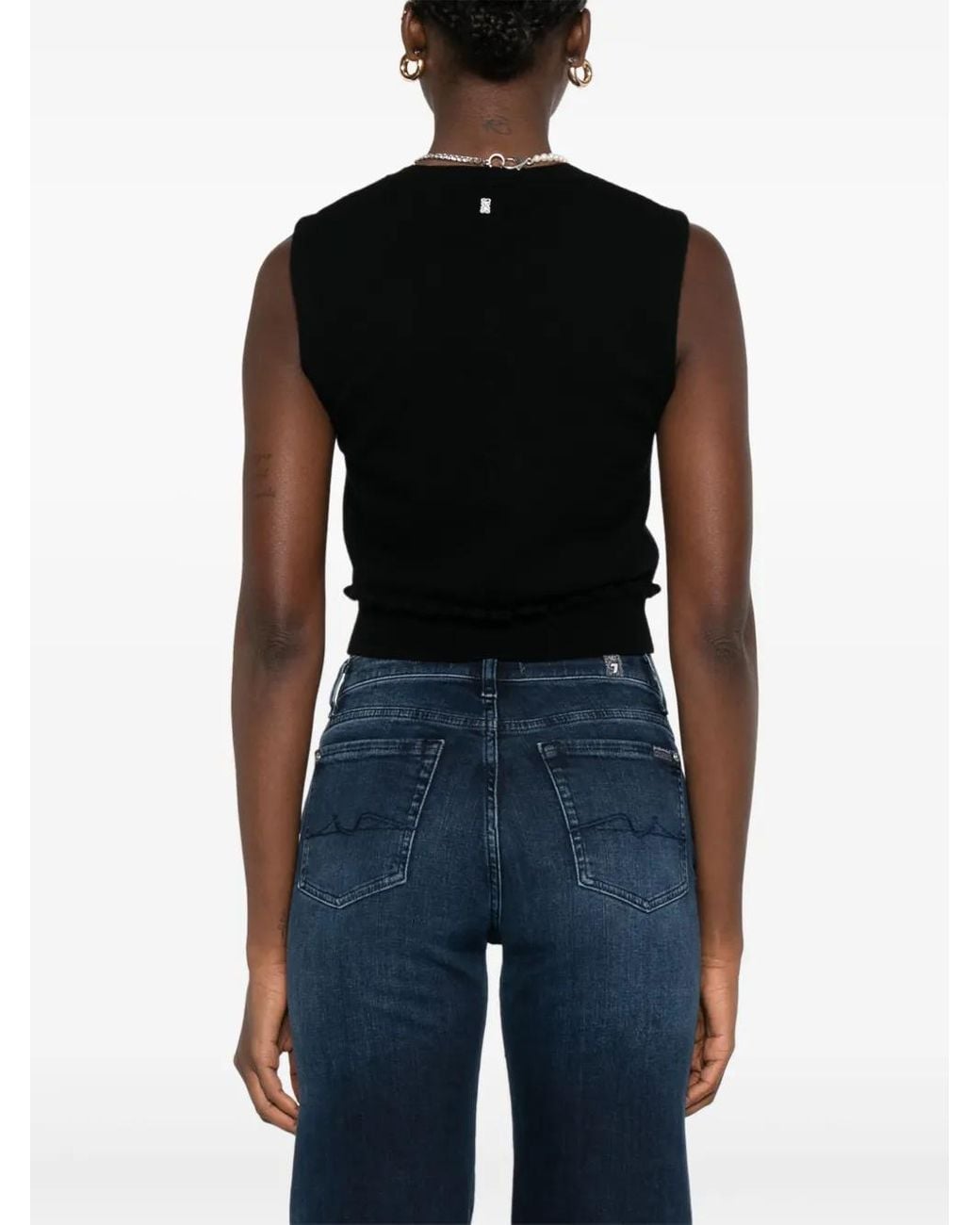 Sandro Black Sleeveless Sweater