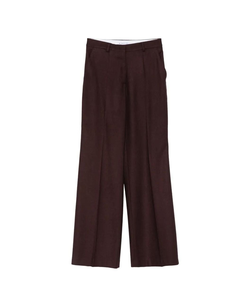 Manuel Ritz Purple Pressed-Crease Wide-Leg Trousers