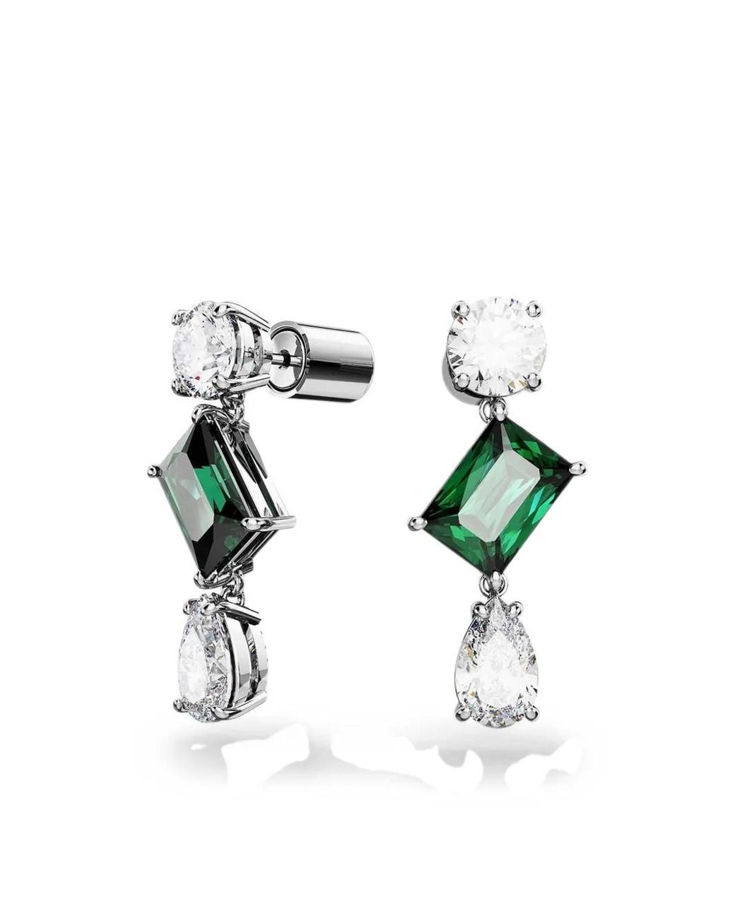 Swarovski Green Crystal-Embellished Drop Earrings