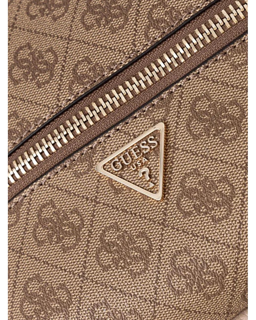 Guess Natural Rucksack Mit Monogrammmuster