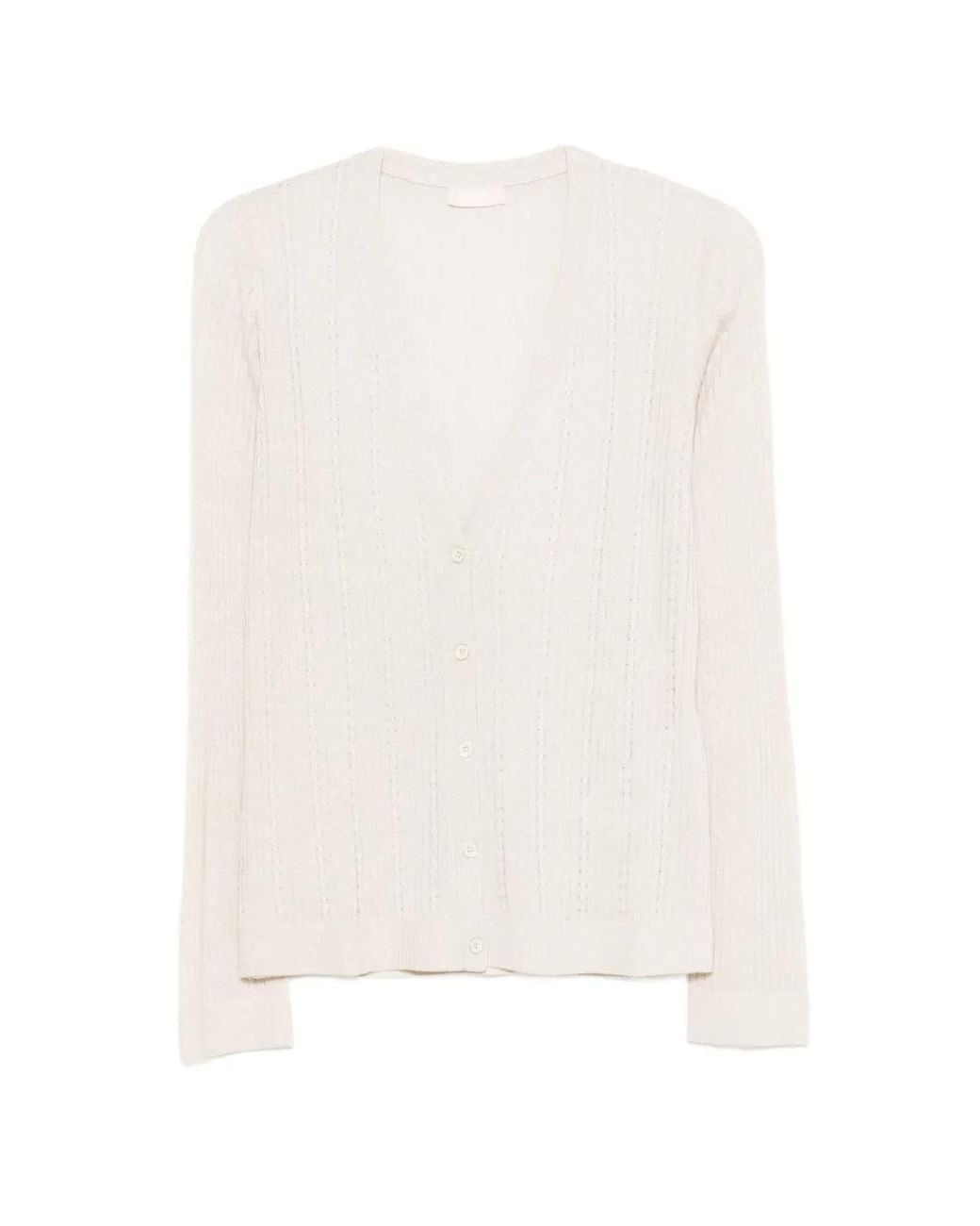 Liu Jo White Cardigan À Col V