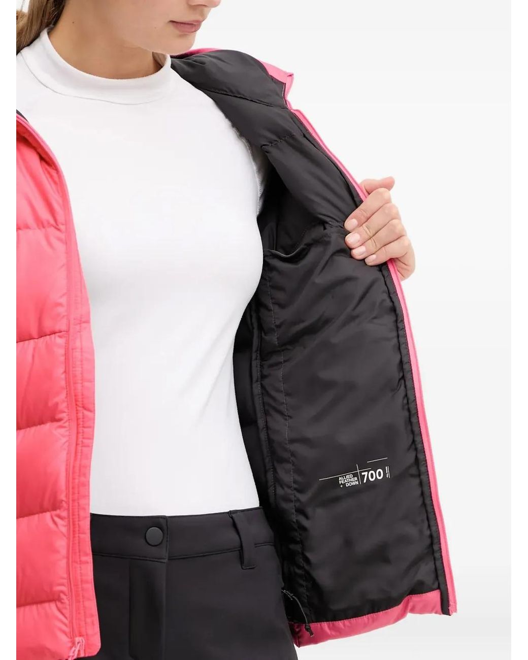 Jack Wolfskin Red Ather Down Hooded Quilted Performance Jacket