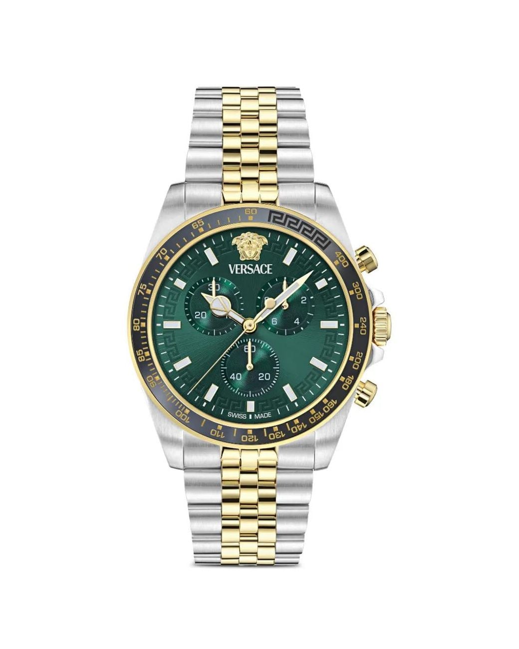 Versace Metallic Greca Chrono 43Mm Watch for men