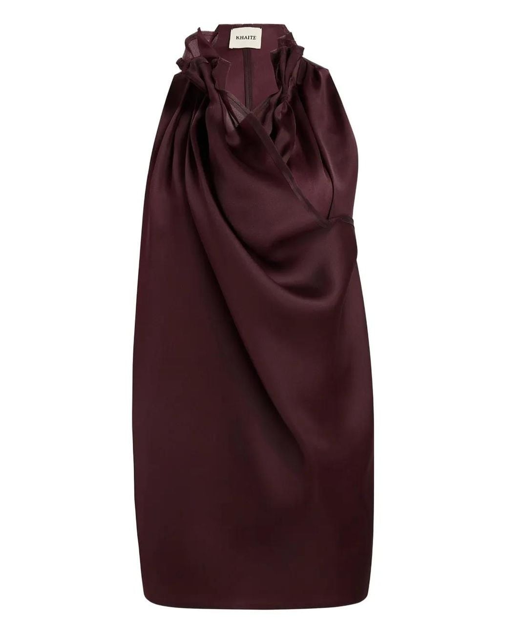 Khaite Purple Meegan Ruffled-Collar Top