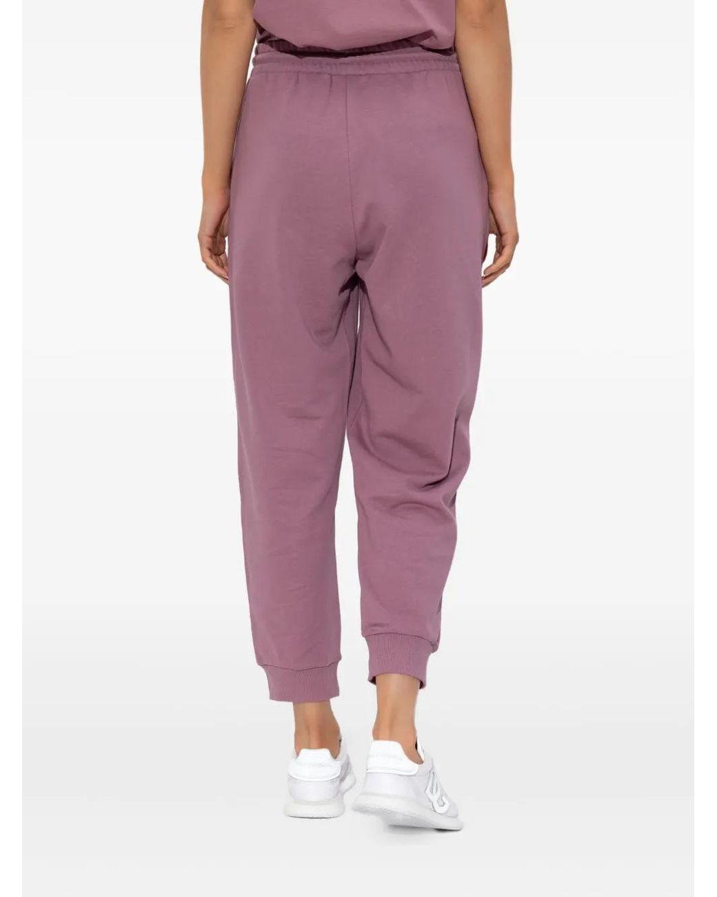 EA7 Purple Logo-Print Track Pants