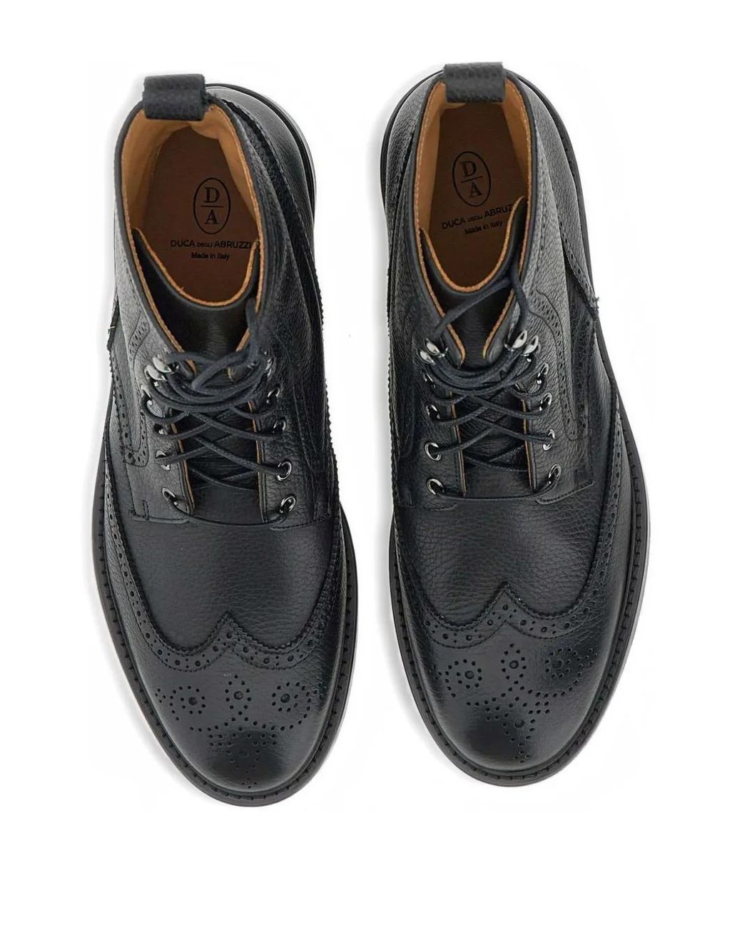Duca Degli Abruzzi Black George Lace-Up Boots for men