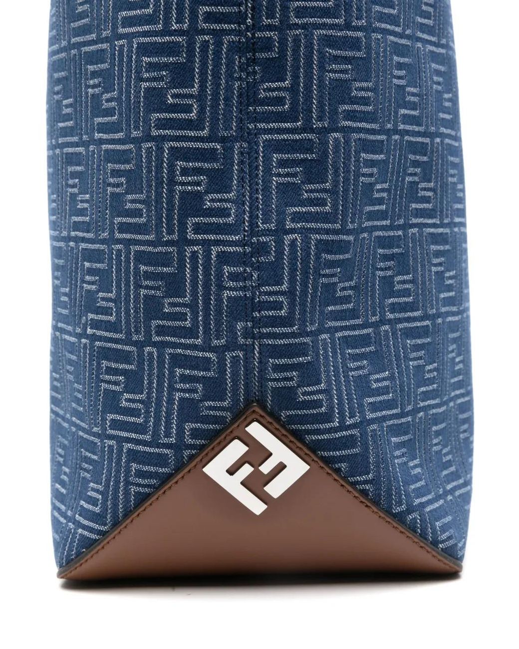 Borsa Shopper Ff Media di Fendi in Blue da Uomo