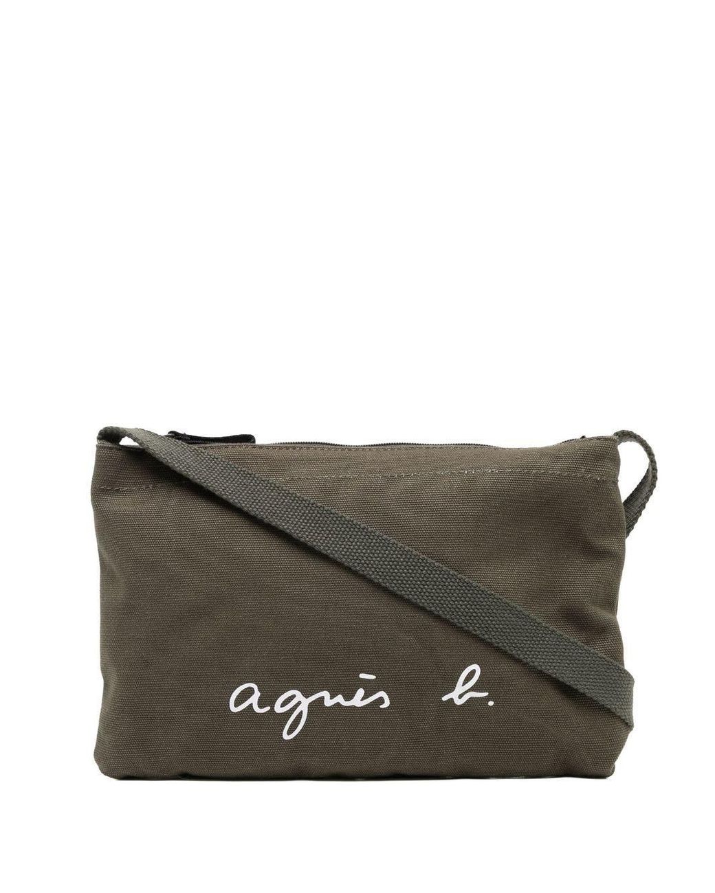 agnès b. Logoprint Crossbody Bag in Gray Lyst