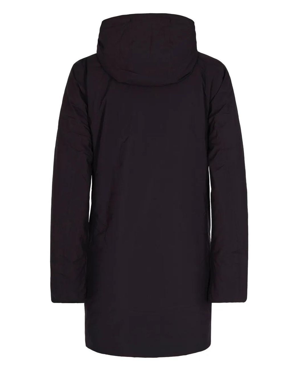K-Way Blue Sophie Hooded Logo-Patch Jacket