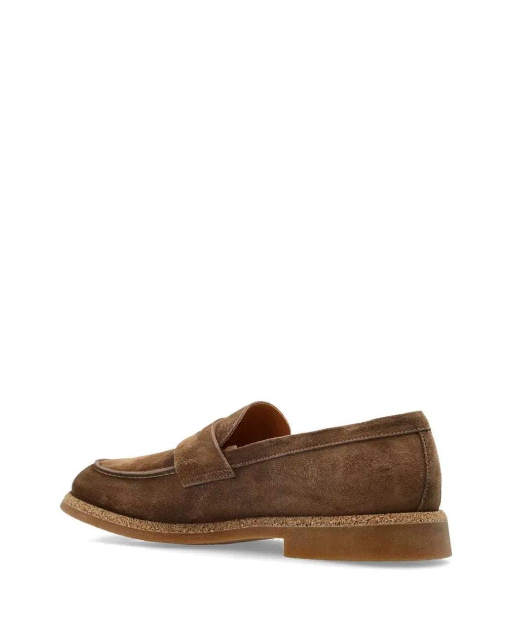 Eleventy Brown Suede Loafers for men