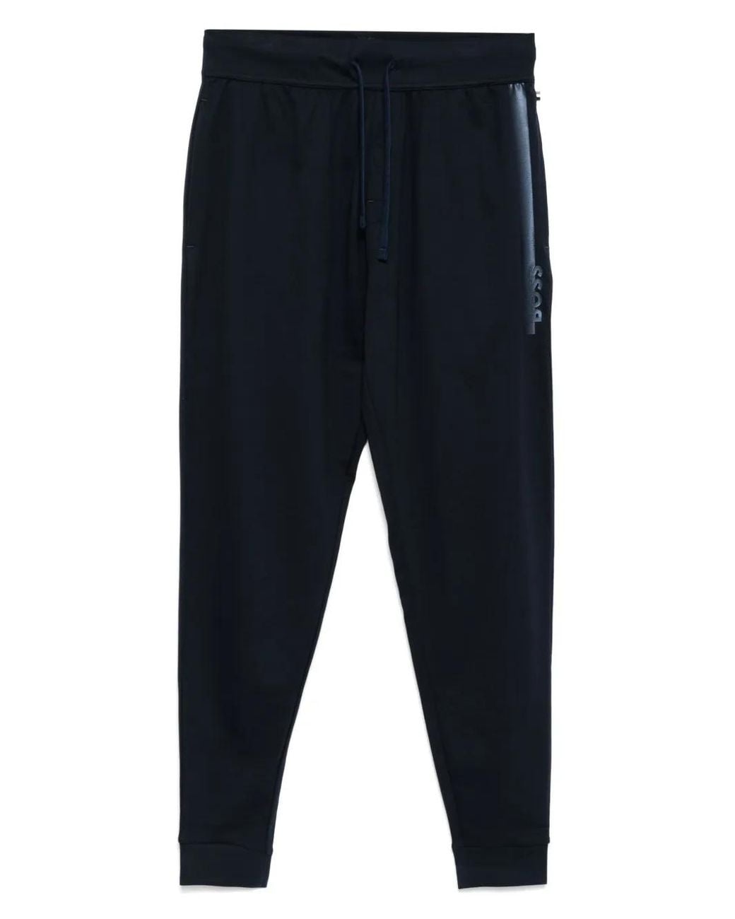 Boss Blue Logo-Print Track Pants for men
