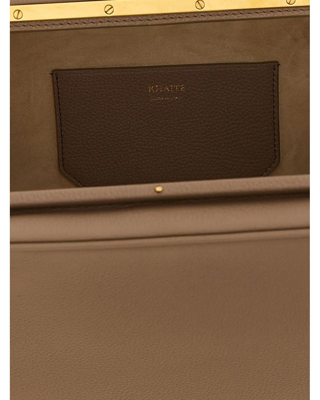 Khaite Brown Hammered Embossed Cate Handbag