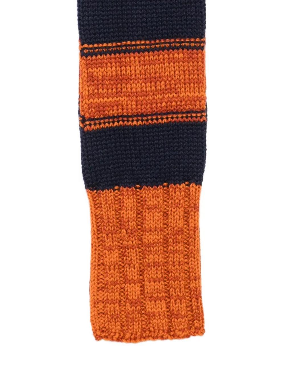 B.B. Wallace Red Striped Knitted Scarf