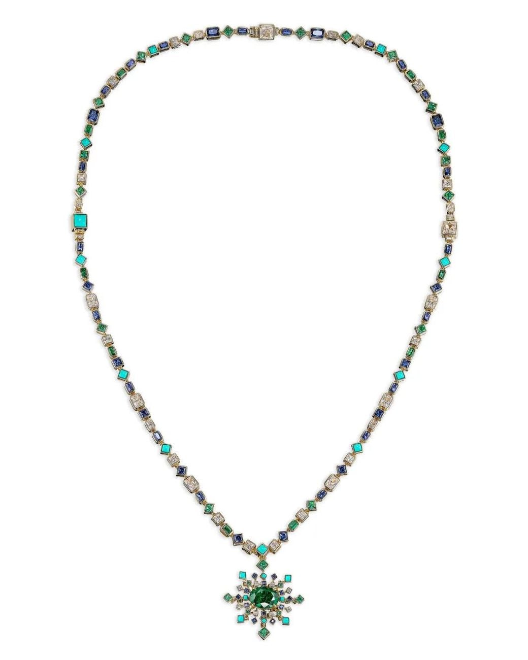 Anabela Chan Metallic 18Ky Spectra Multi-Stone Necklace