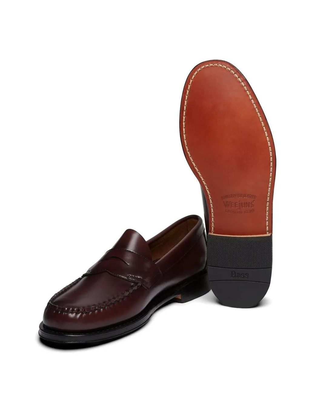 G.H.BASS White Weejuns Logan Penny Loafers for men