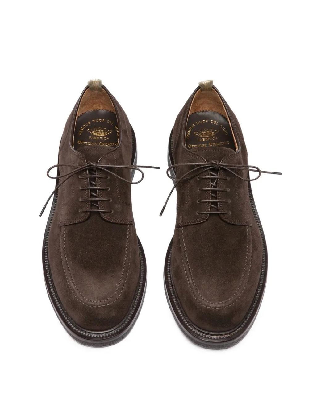 Officine Creative Brown Aston Crepe 003 Derby Shoes for men