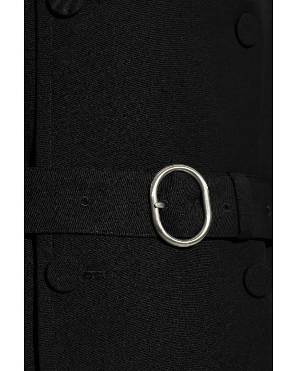 Jil Sander Black Wool Coat for men