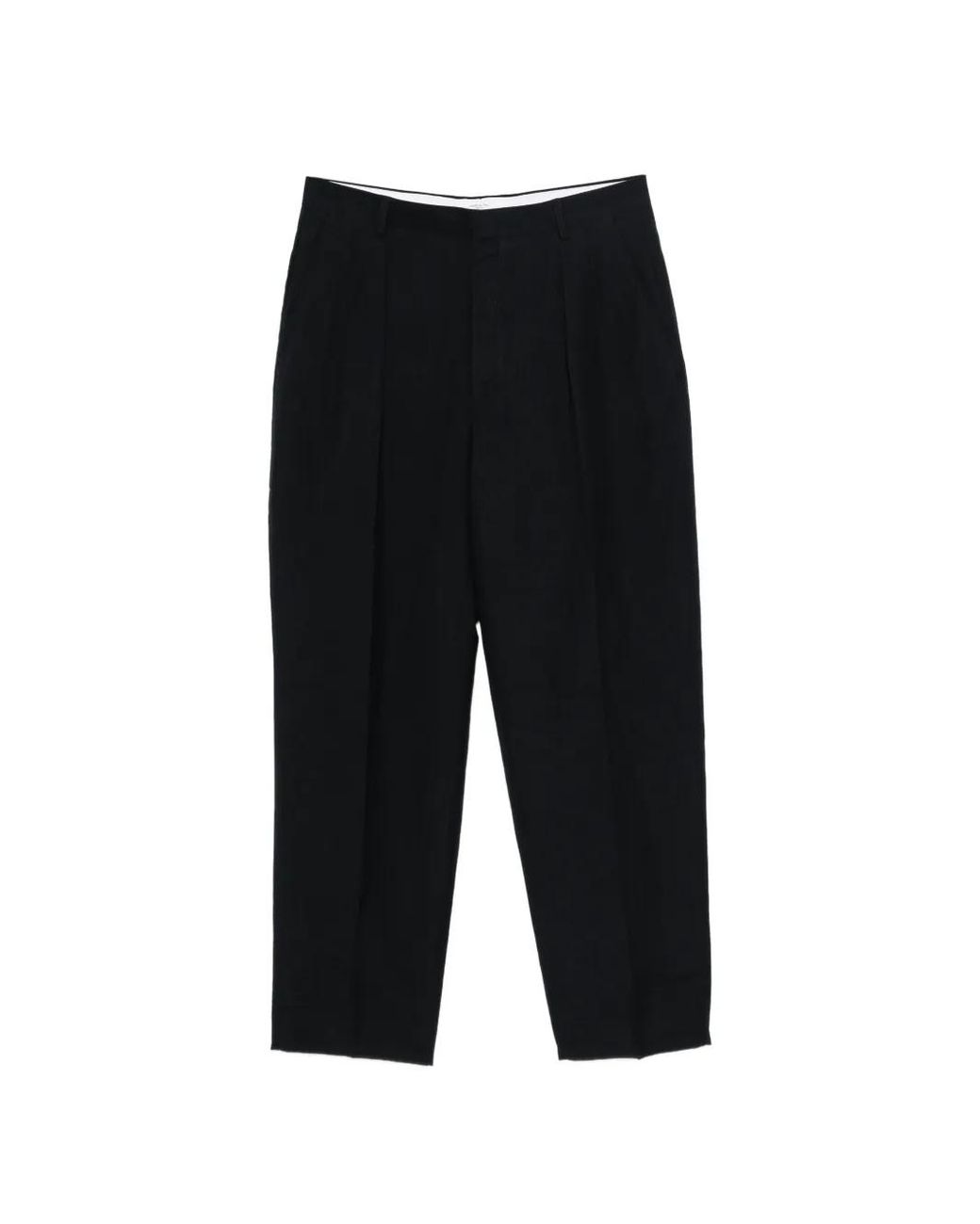 Cellar Door Black Lucio Pleated Trousers for men