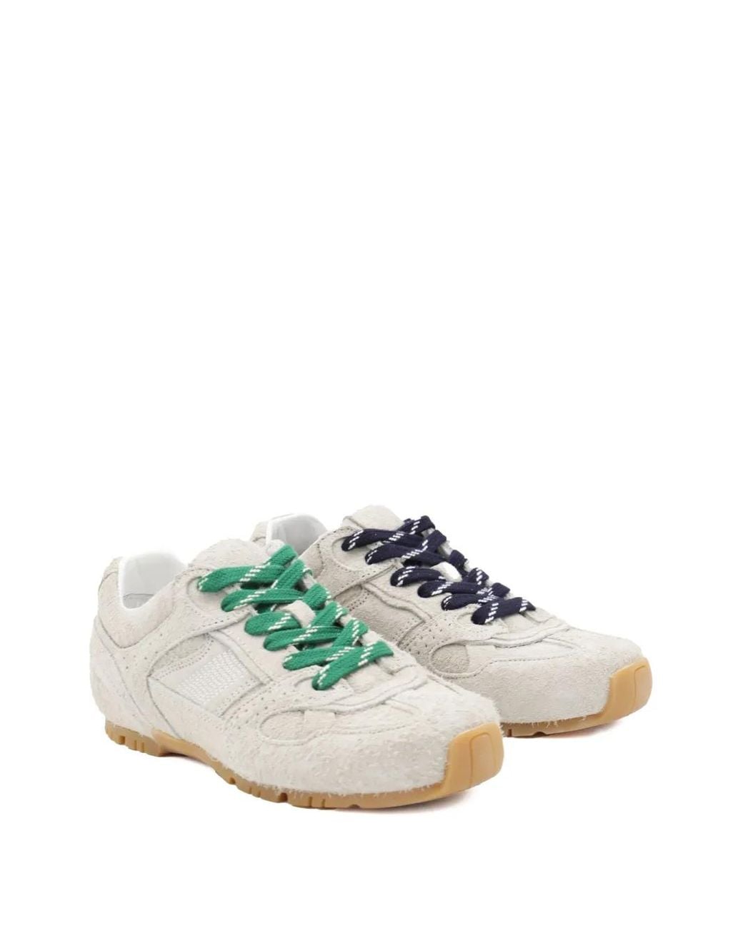 Alohas White Textured Lace-Up Trainers