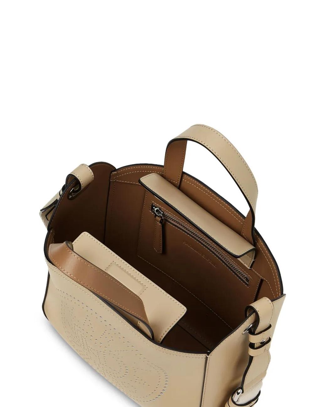 Karl Lagerfeld Natural Small K/Circle Tote Bag
