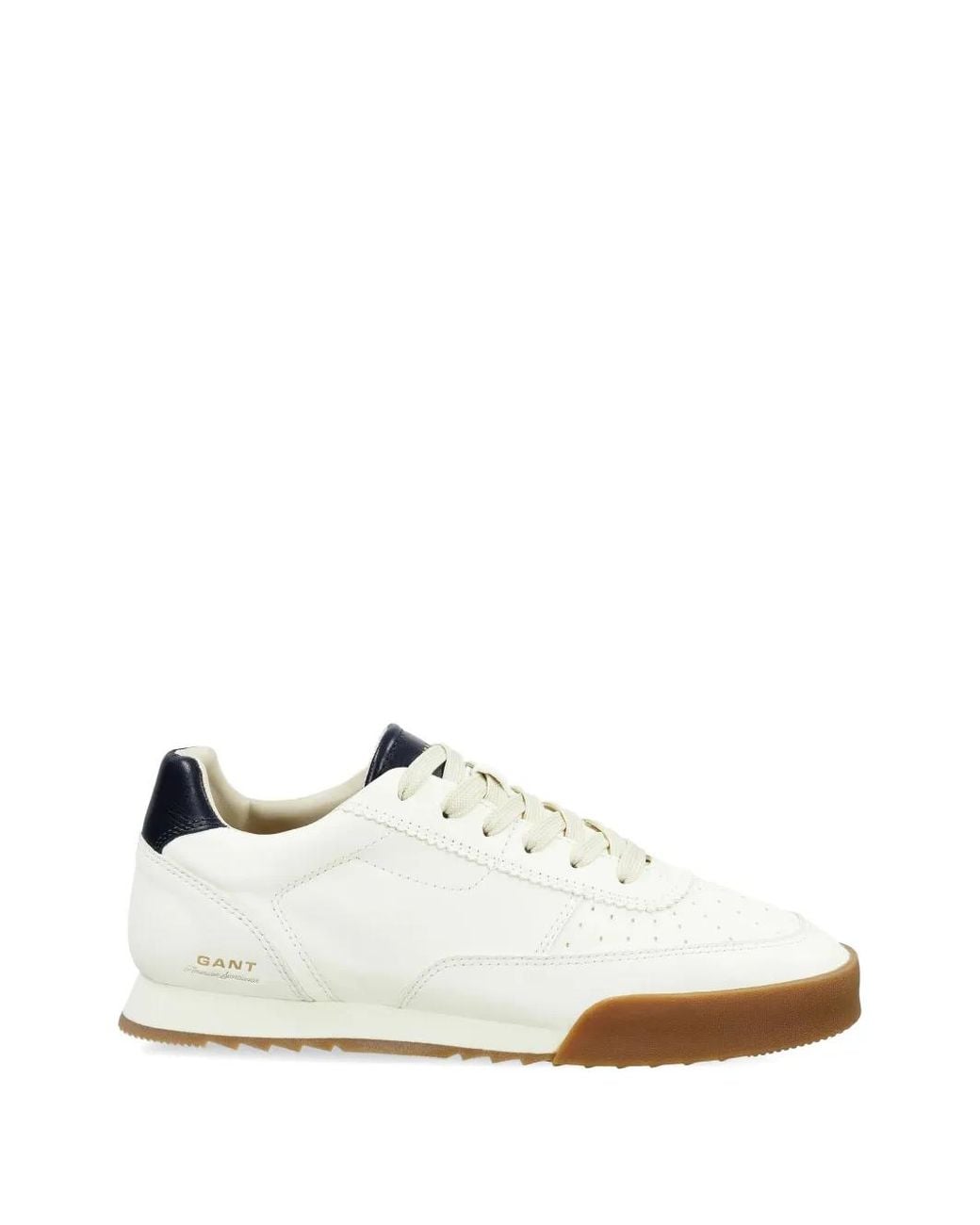 Gant White Baylle Perforated Lace-Up Sneakers for men
