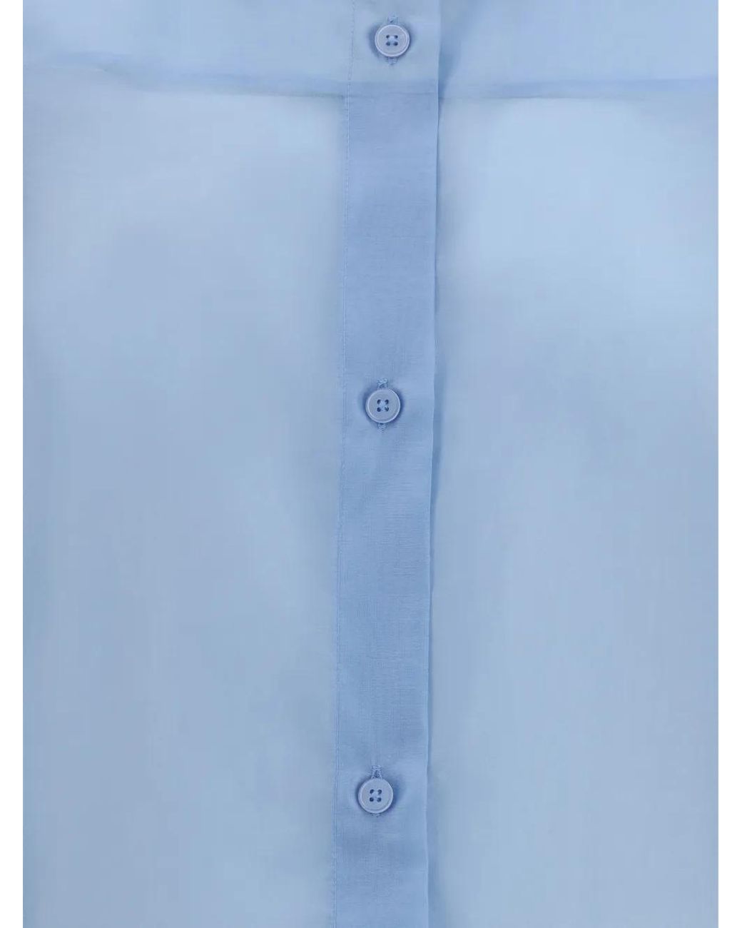 Thelatest Blue Codie Sheer Button-Down Shirt