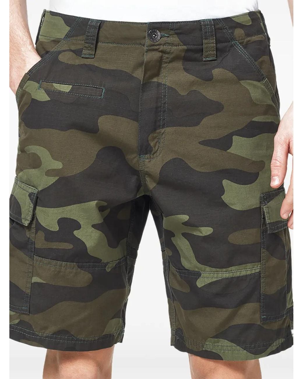 Oakley Gray Camouflage-Print Cargo Shorts for men
