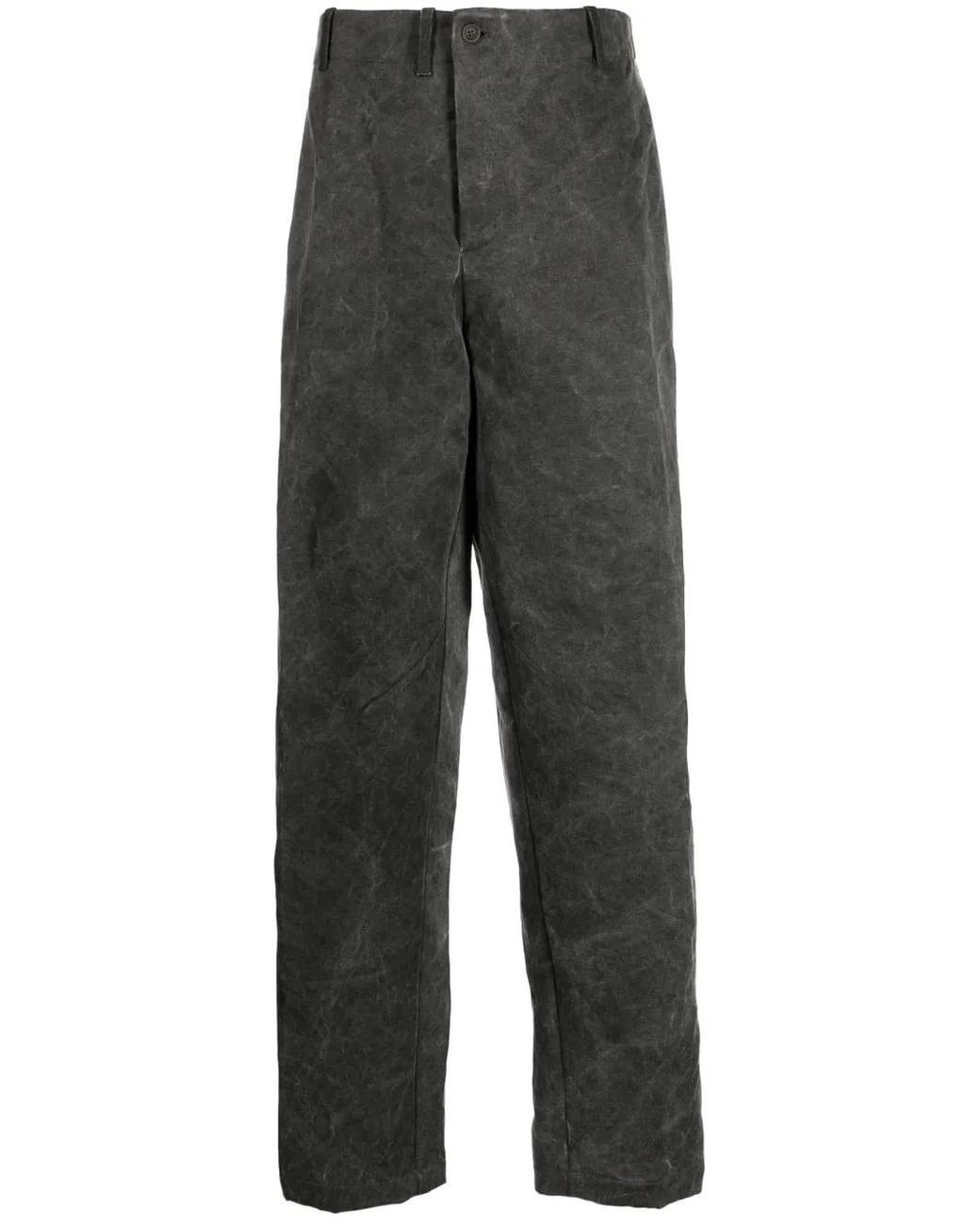 Forme D'expression Gray Tie-Dye Cotton Trousers for men