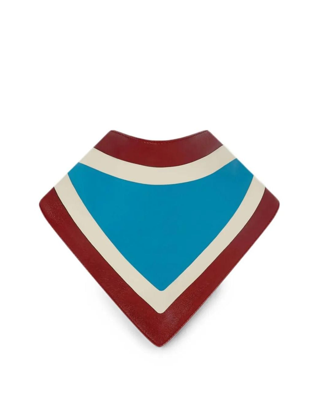 RETORI Blue Color-Block Lambskin Scarf