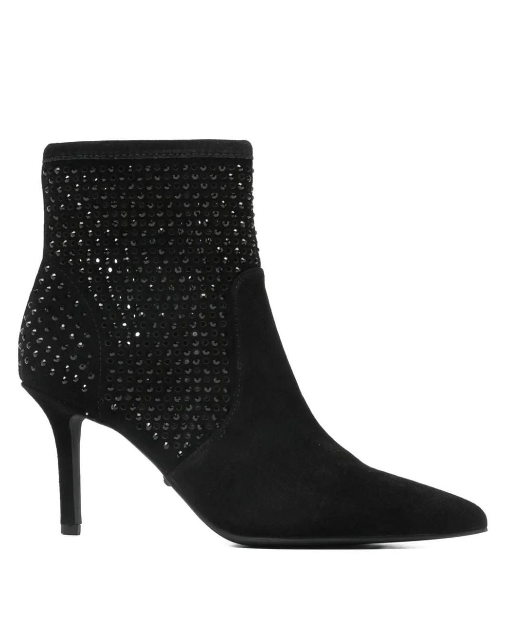 Kurt Geiger Black Kensington Crystal-Embellished Ankle Boots