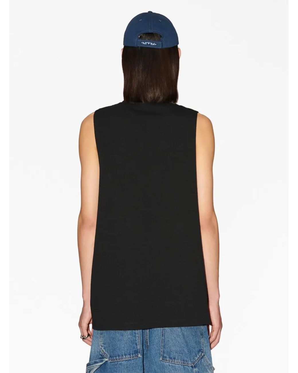Ambush Black Logo-Patch Vest for men
