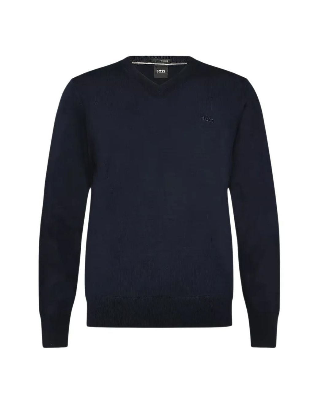 Boss Blue V-Neck Sweater for men