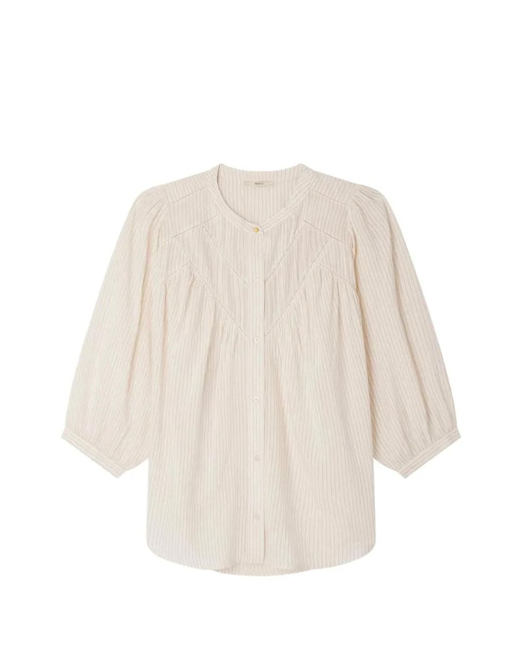 Sessun Savi Gestreepte Blouse in het Natural