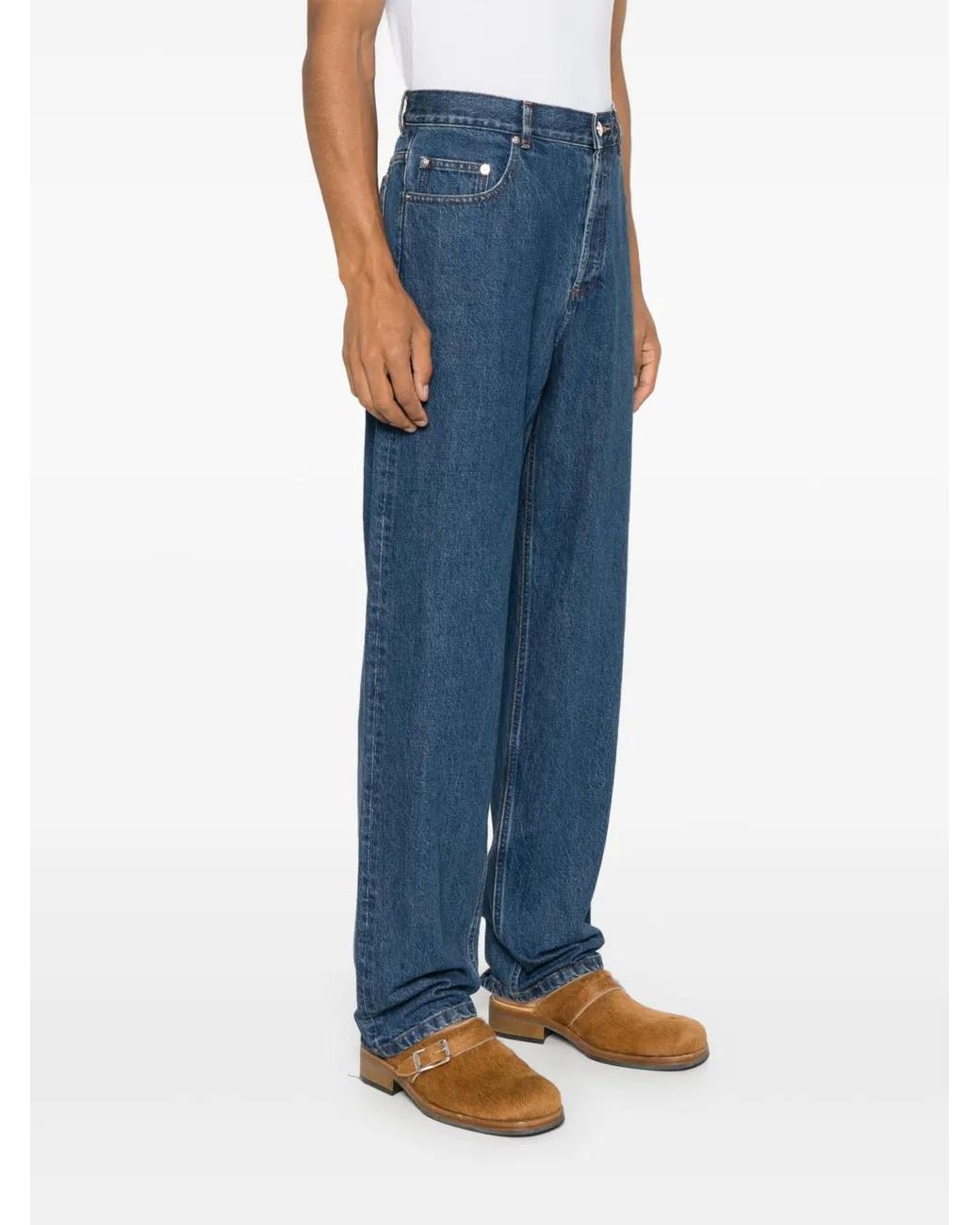 Straight Jeans A.P.C. de color Blue