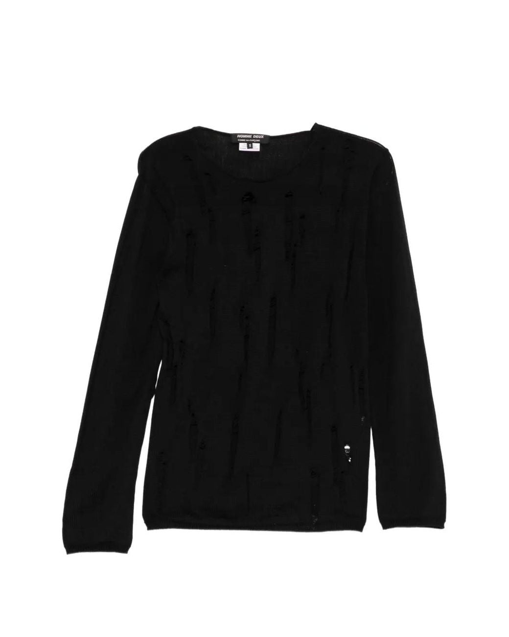 Comme des Garçons Black X Batoner Distressed-Effect Long-Sleeve Sweater for men