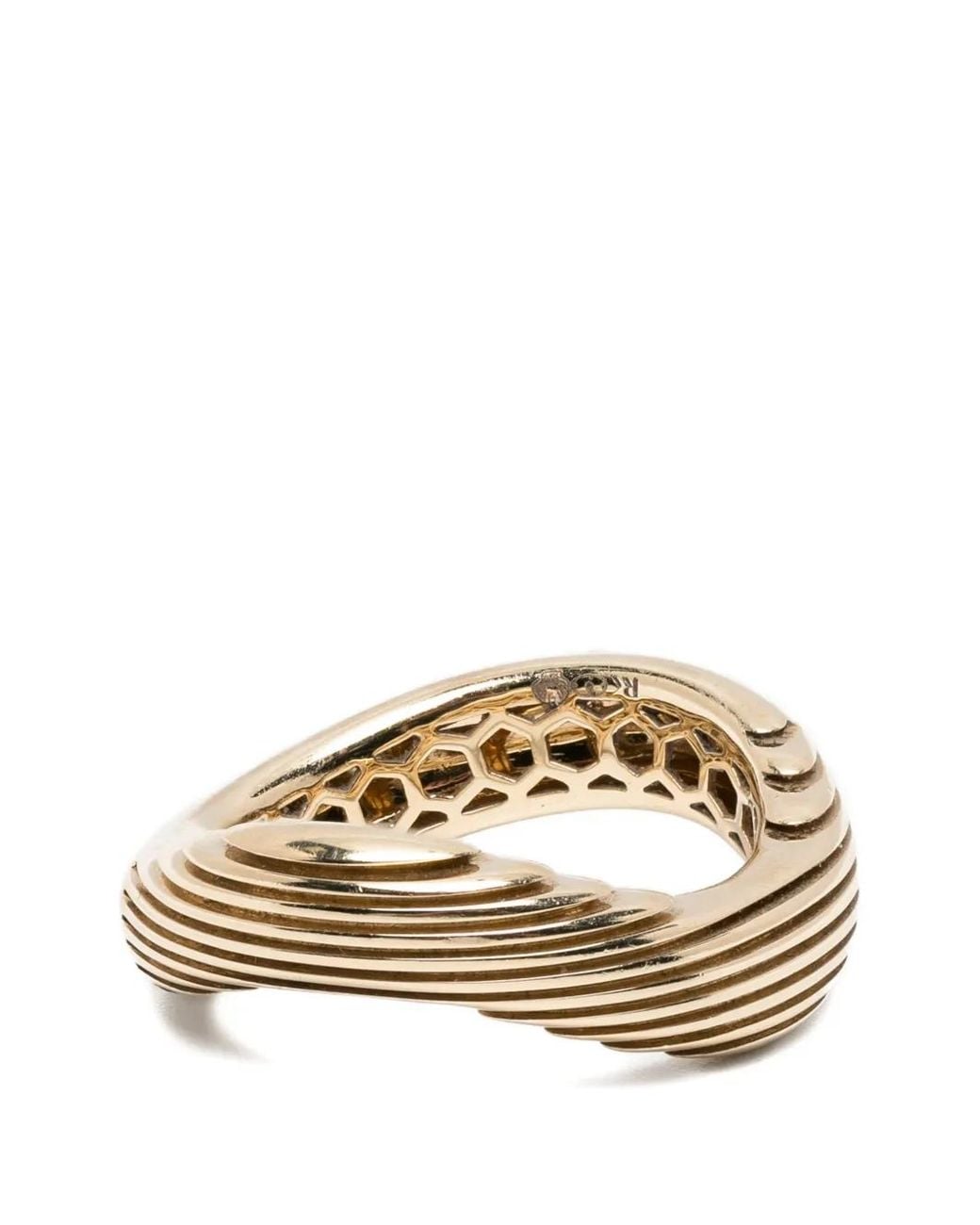 Rainbow K Metallic Textured Ring