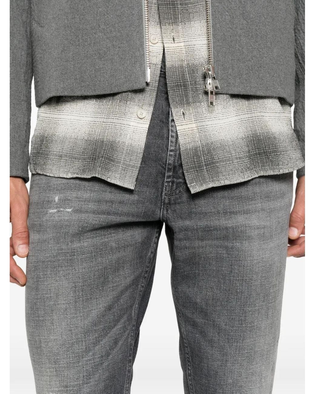 Don The Fuller Gray Jean À Effet Usé for men