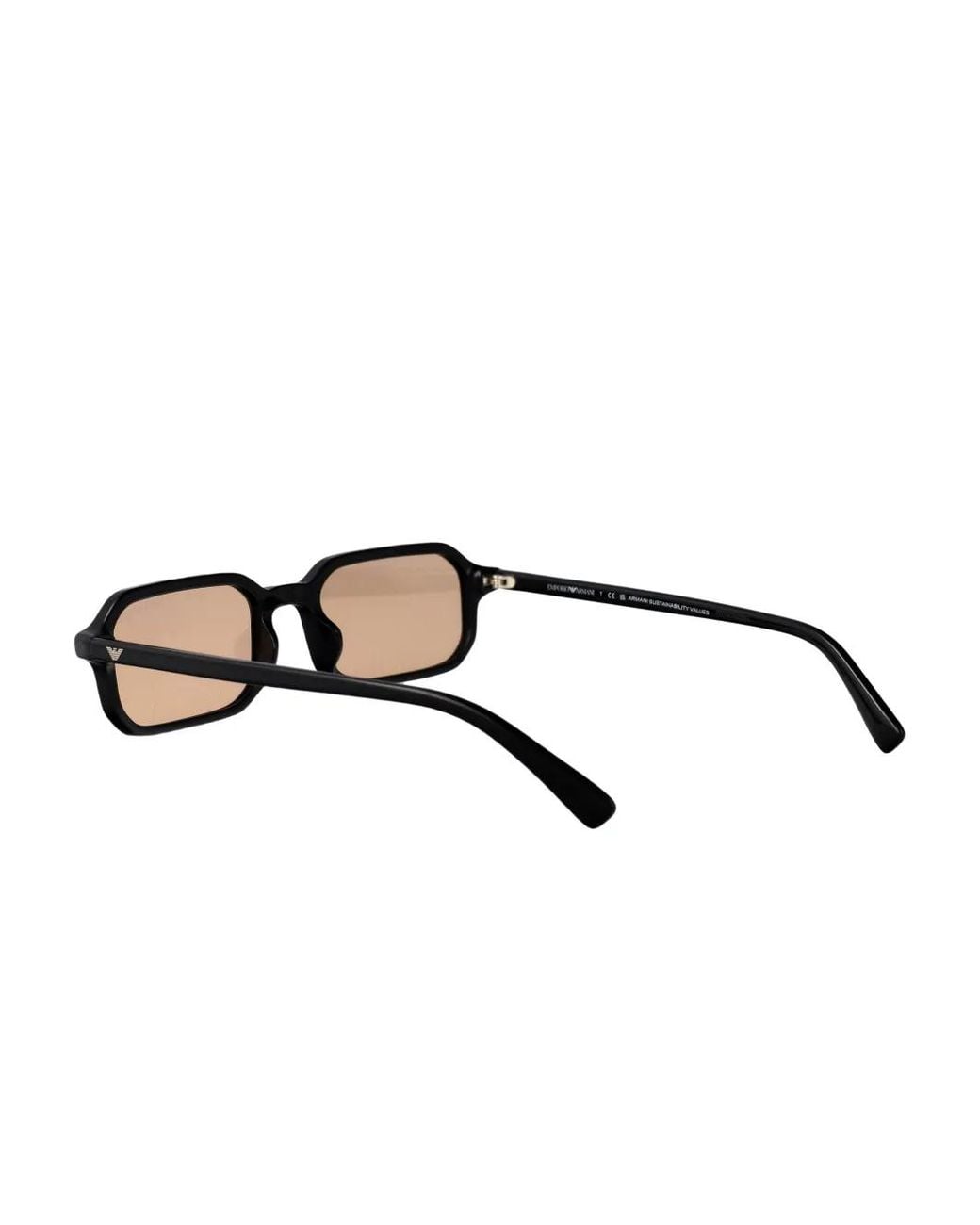 Emporio Armani Natural Rectangle-Frame Sunglasses for men