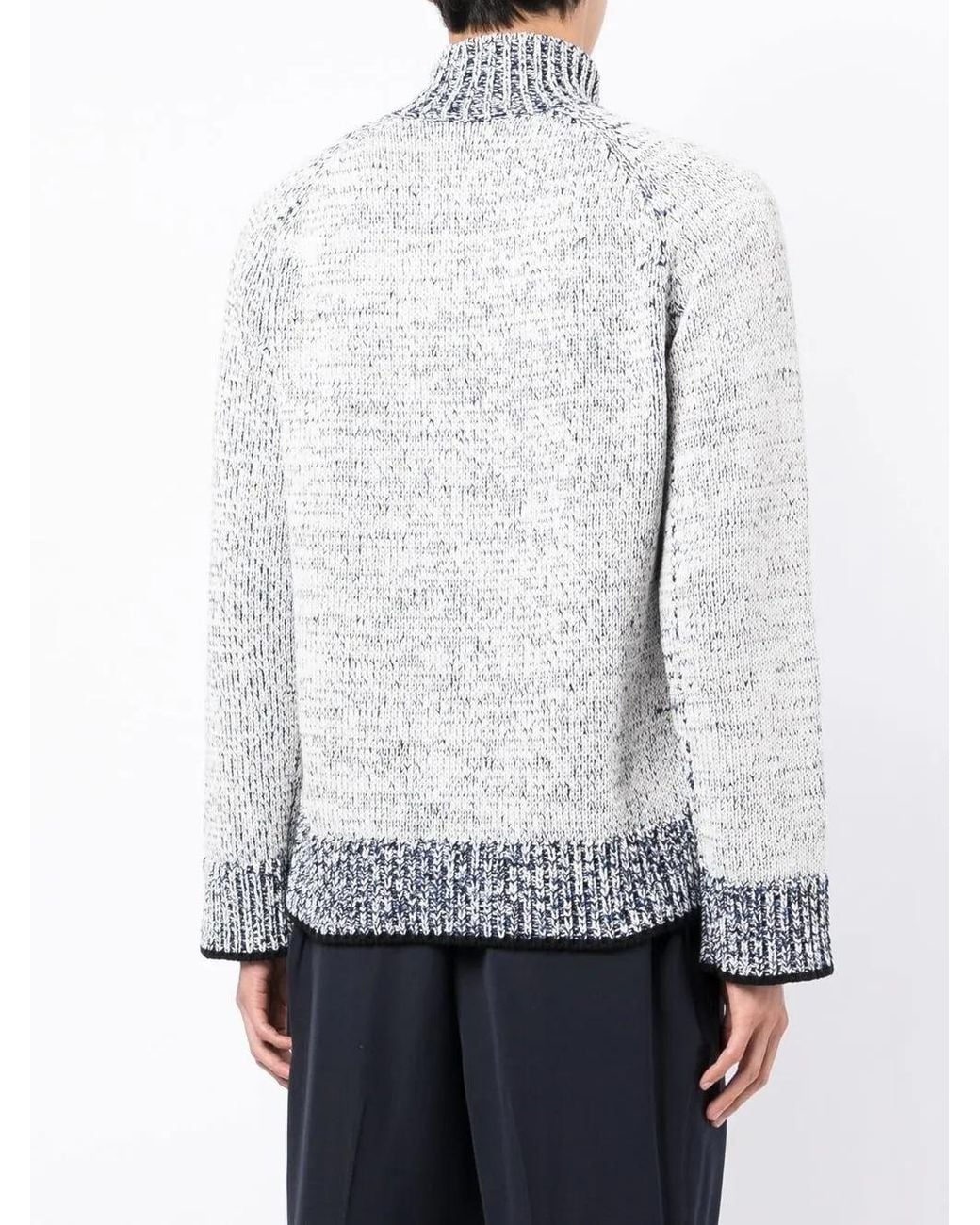 3.1 Phillip Lim Gray Marled Zip-Up Cardigan for men