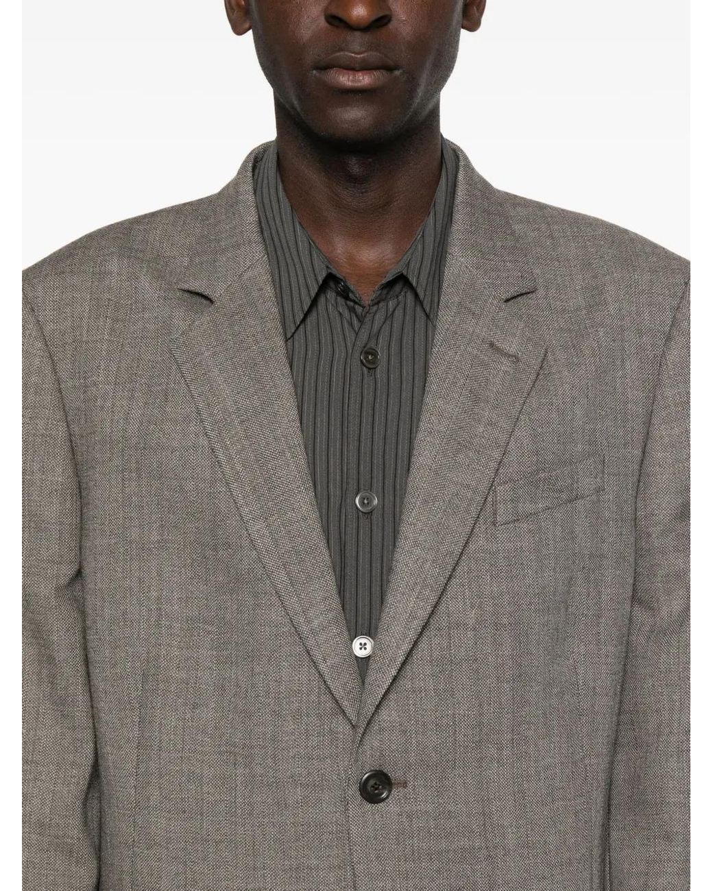 Our Legacy Gray Single-Breasted Wool Blazer for men