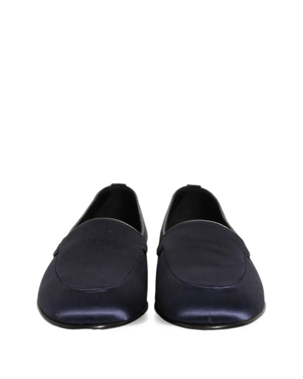 Dolce & Gabbana Blue Satin Dg-Logo Loafers for men