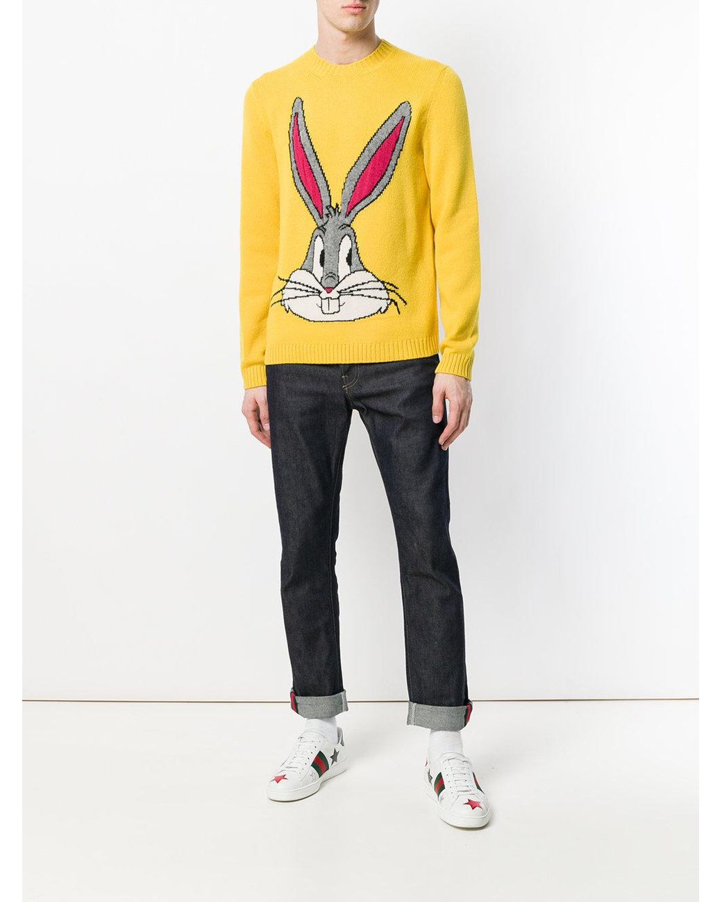 Gucci Bugs Bunny Sweater Yellow for Men | Lyst