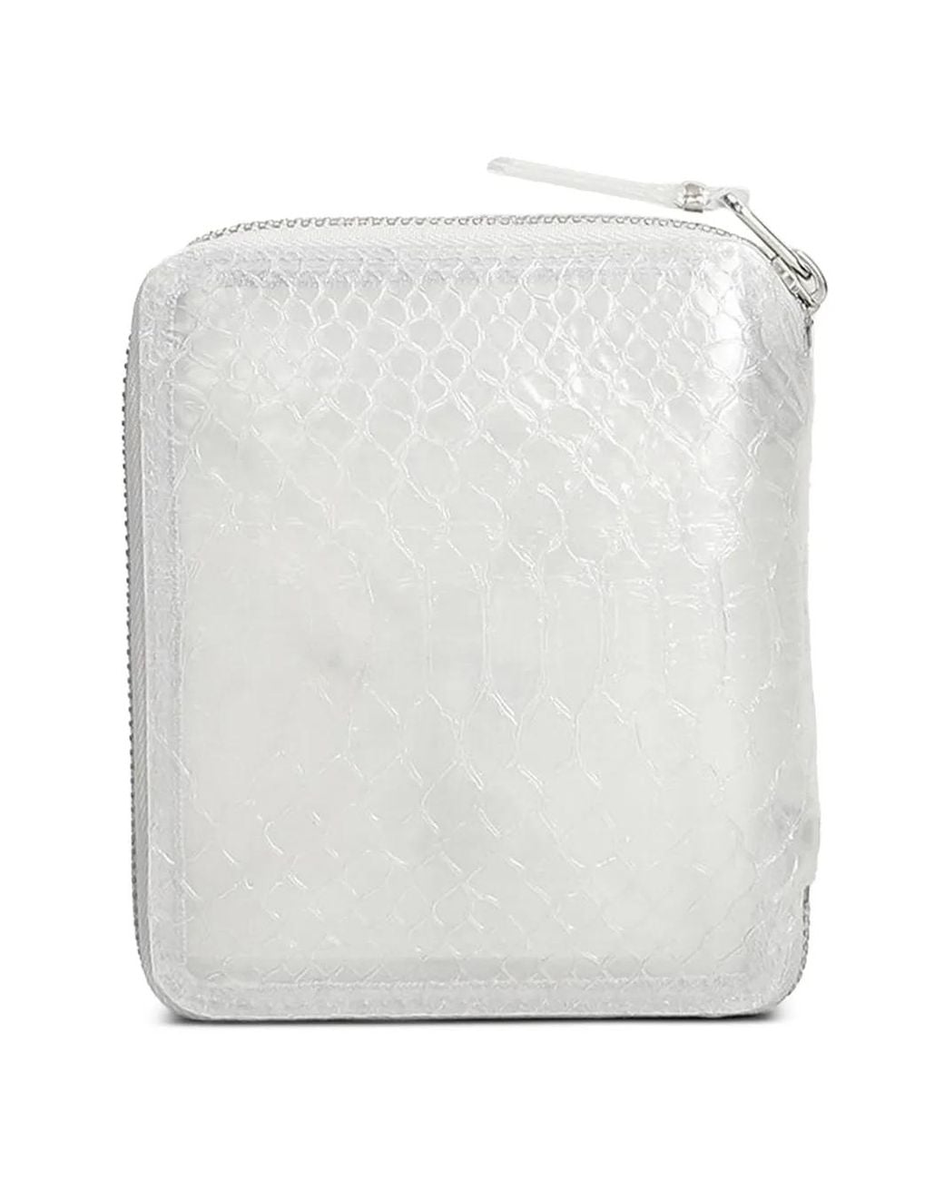 Comme des Garçons White Snakeskin-Effect Wallet