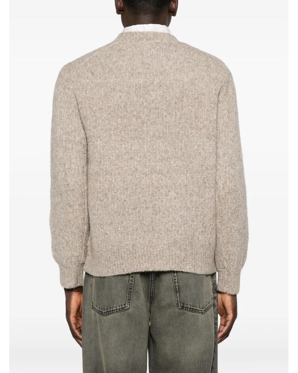 sunflower Natural Crew-Neck Knitted Sweater for men
