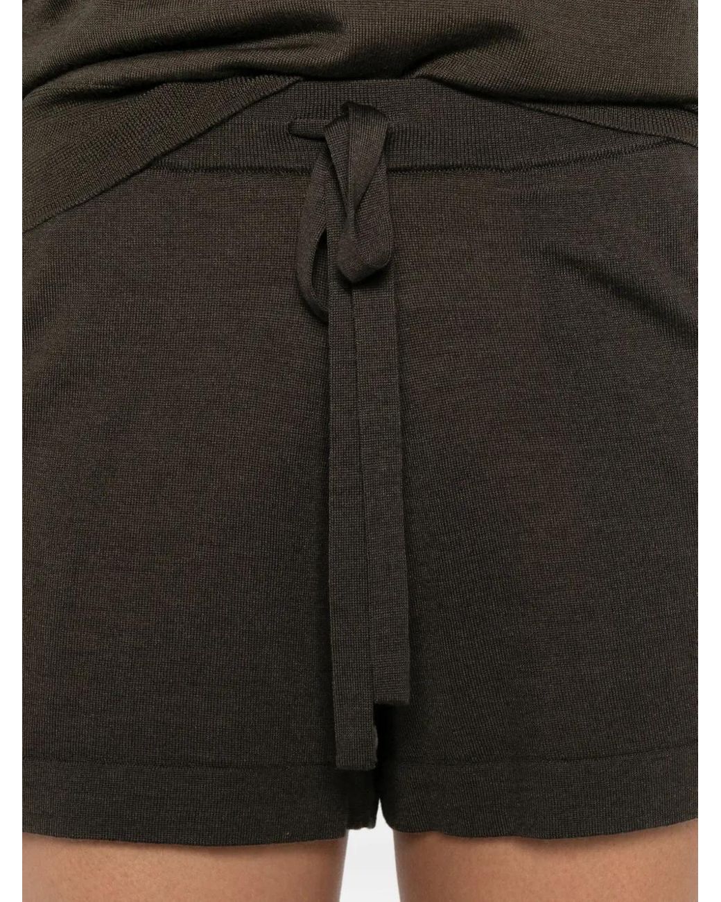 P.A.R.O.S.H. Black Drawstring-Waist Shorts